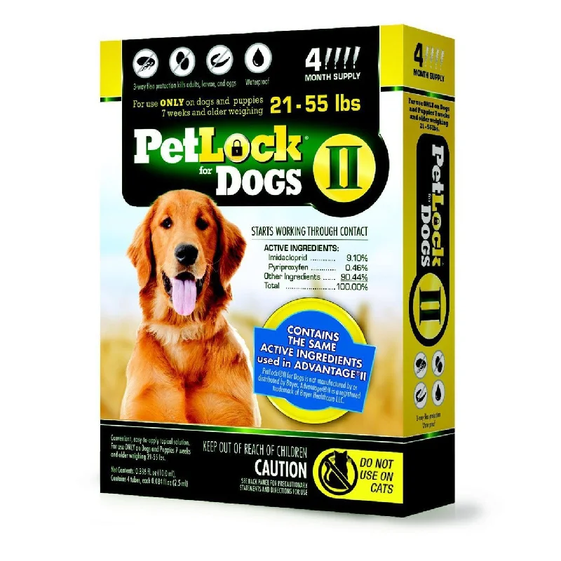 - Outdoor dog toy selectionPetLock II Flea Treatment for Dogs 21-55 lbs 4 Month Supply