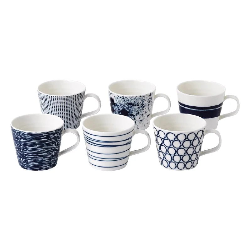 ---Royal Doulton Pacific Set of 6 Mugs 260ml