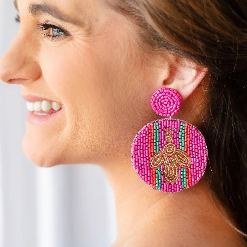 Pet ProductsHot Pink Bee-Utiful Earrings