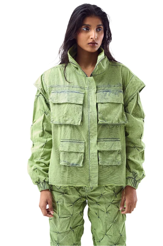 - Organic cotton dog bibsConvertible Surge Jacket - Lime