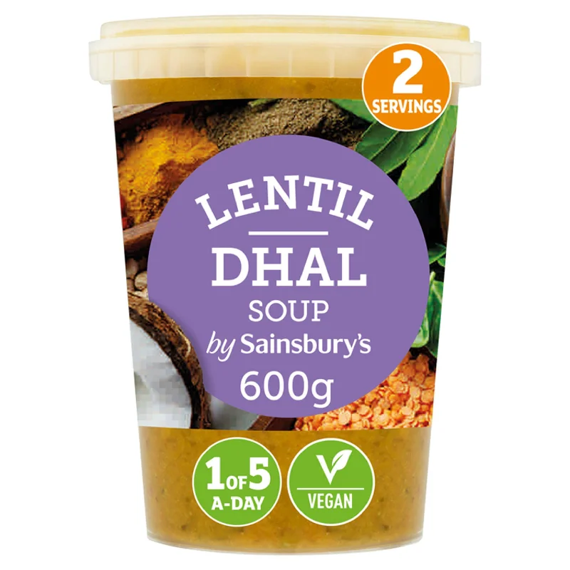 - Degradable pet feces bagSainsbury's Lentil Dahl Soup 600g (Serves 2)