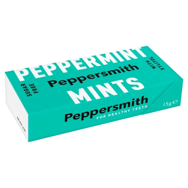 - Air box TSA certified check-inPeppersmith Sugar Free Peppermint Dental Mints   15g