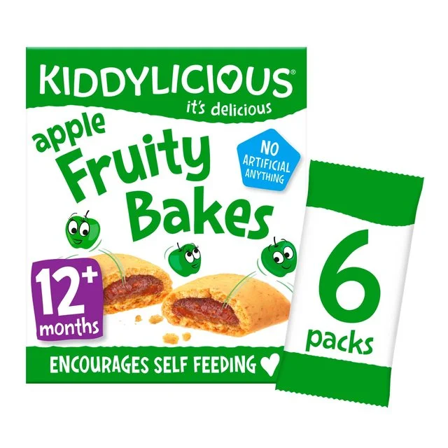 ---Kiddylicious Apple Fruity Bakes Baby Snacks Multi   6 x 22g