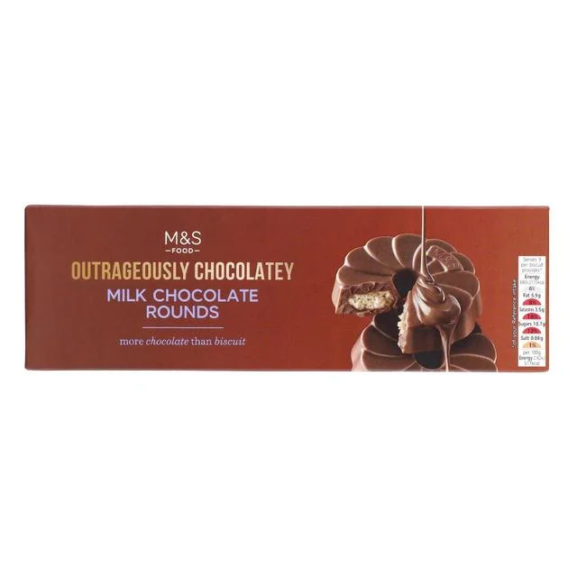 ---M&S Extremely Chocolatey Milk Chocolate Rounds   200g