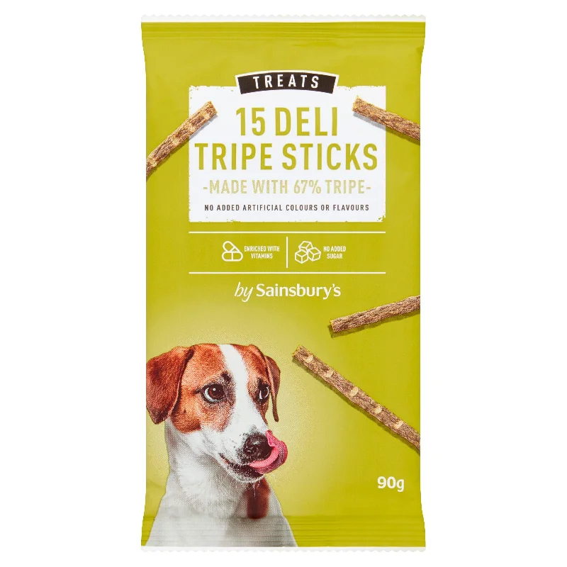 - Degradable pet feces bagSainsbury's Dog Treats, Deli Tripe Sticks x15