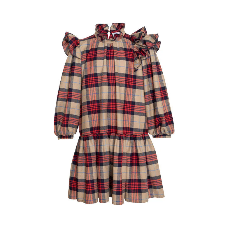 - Foldable and portable cat bagPaade Mode Red Plaid Tartan Dress