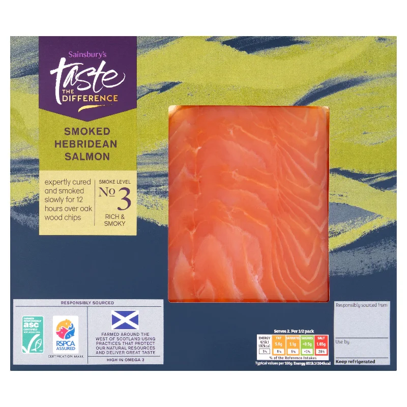 - Dog disposable foam shower gelSainsburys Hebridean Kiln Dried Thick Sliced ASC Scottish Smoked Salmon, Taste the Difference 100g (Ready to Eat)