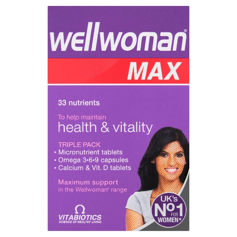 - Air box TSA certified check-inVitabiotics Wellwoman Max Triple Pack Tablets/Capsules X84