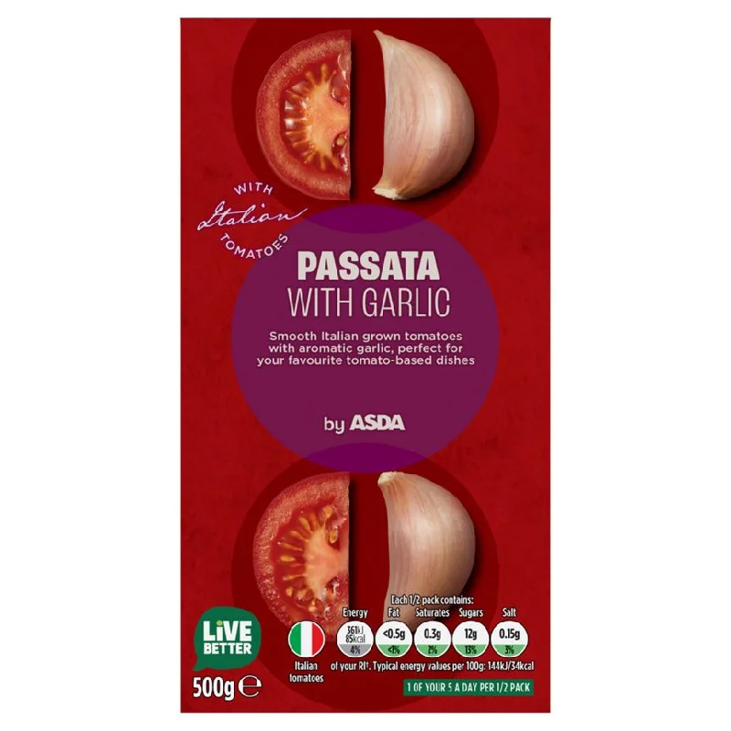 - Pet monitor with cameraASDA Tomato Passata with Garlic