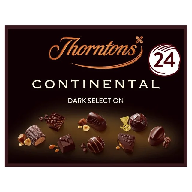 Pet ProductsThorntons Continental Dark Selection Box of Chocolates   264g