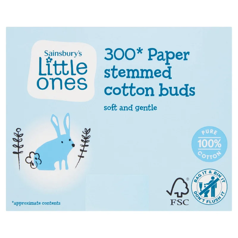 - Pet tear stain cleaning wipesSainsbury's Little Ones Cotton Buds Paper Stemmed x300