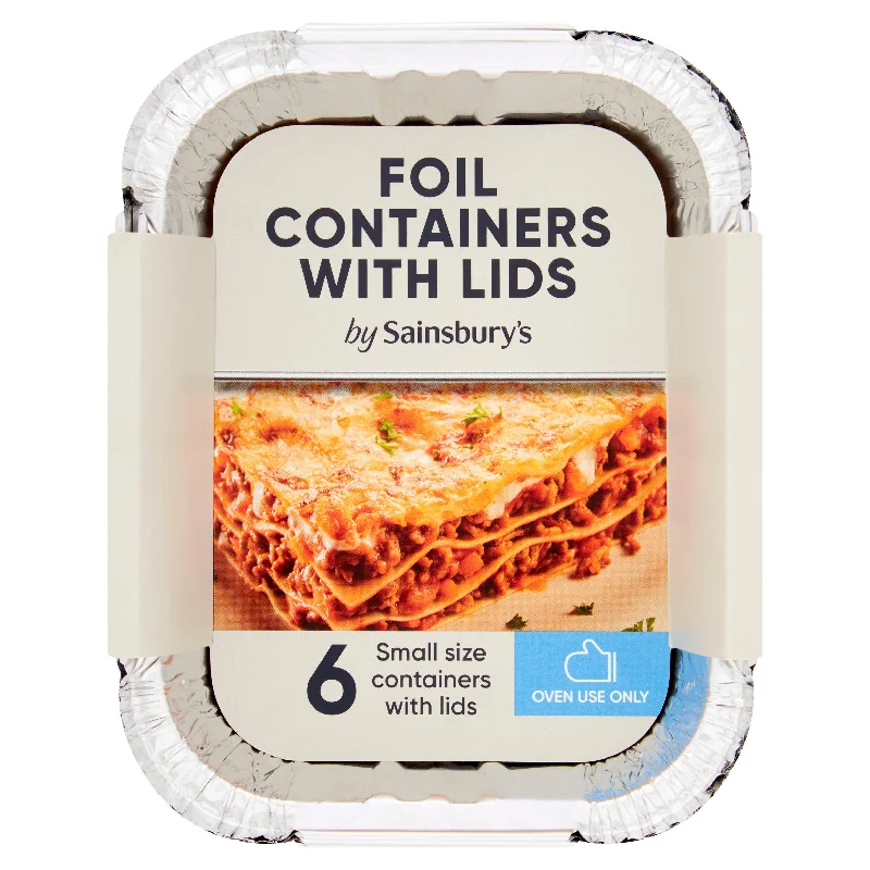 Pet ProductsSainsbury's Foil Containers with Lids x6