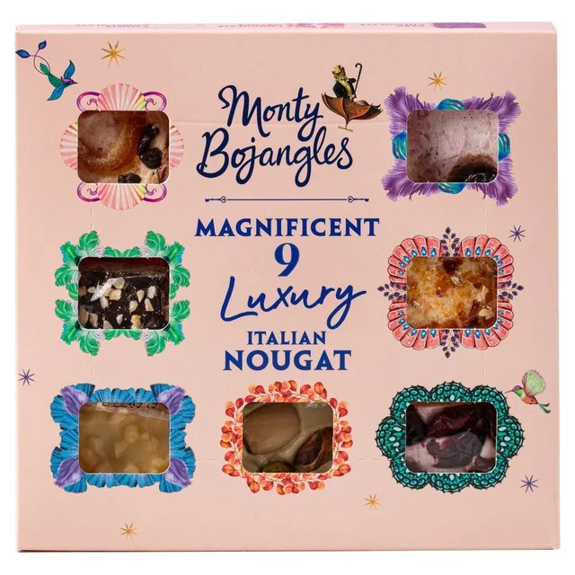 - Teething and chewing toys for puppiesMonty Bojangles 9 Piece Nougat Assortment   135g