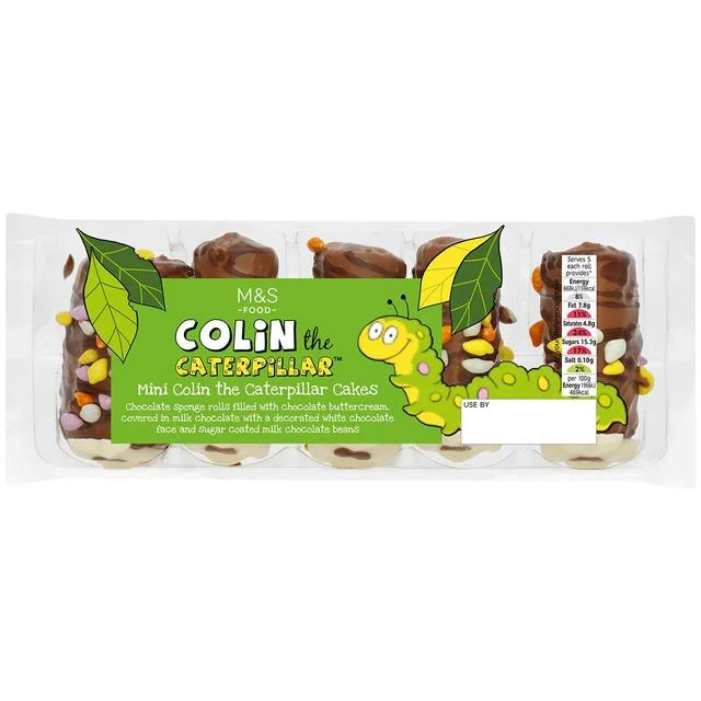 - Automatic temperature adjustment cat bedM&S Mini Colin The Caterpillar Cakes   5 per pack