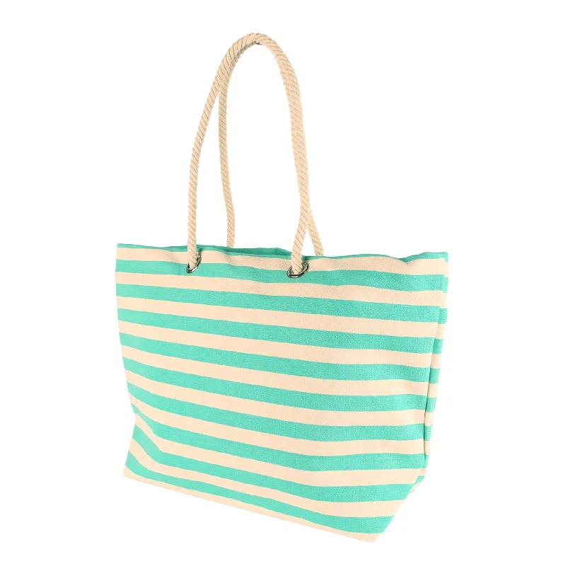 - Pet stroller can be taken on the planeLarge Striped Canvas Tote Beach Bag - By Nicola Spring