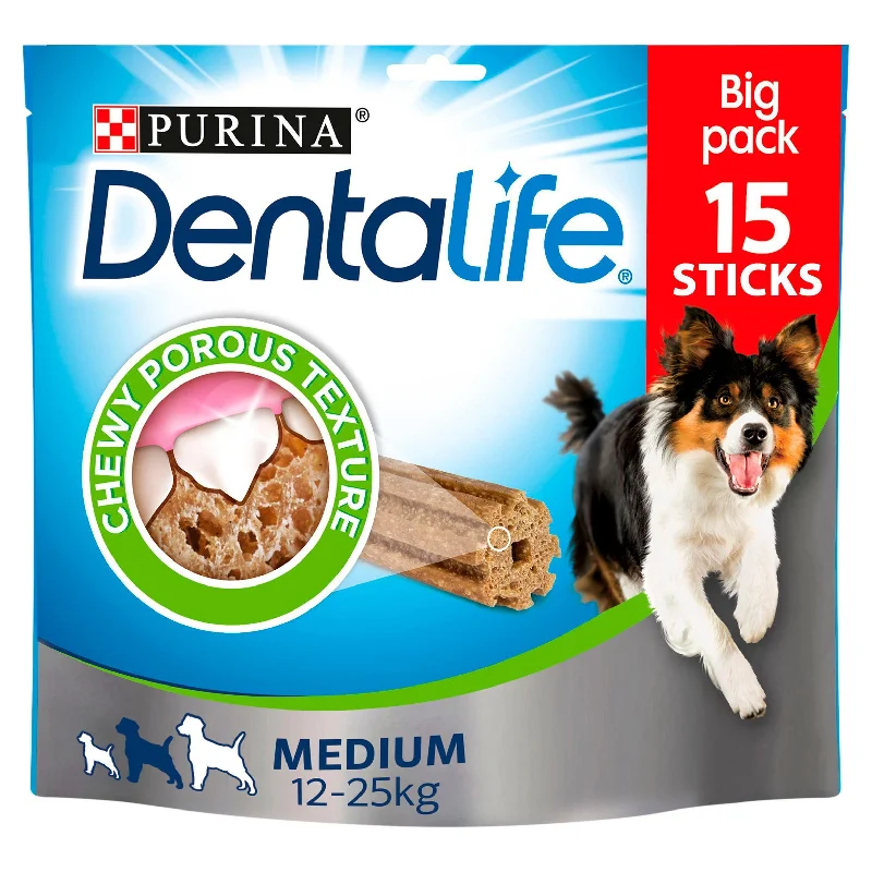 ---Dentalife Medium Dog Treat Dental Chew Stick x15