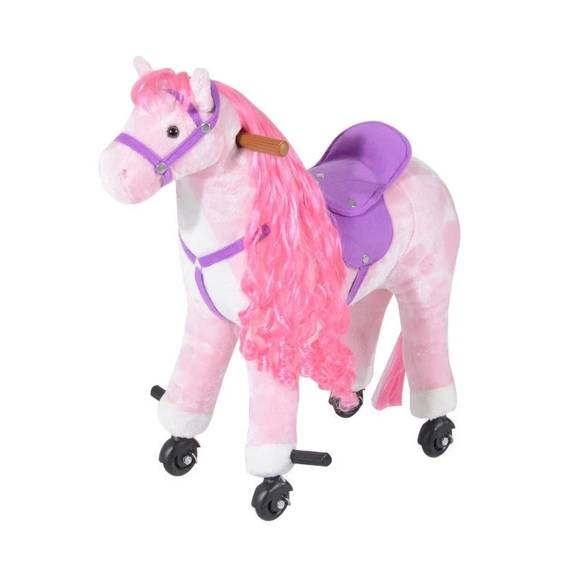 - Automatic induction pet water dispenserHomcom Kids Plush Ride On Walking Horse Withsound-Pink